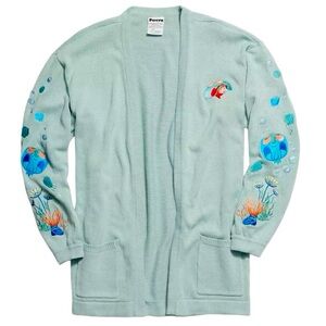 NWT Her Universe Studio Ghibli Earth Day Ponyo Embroidered Oversized Cardigan